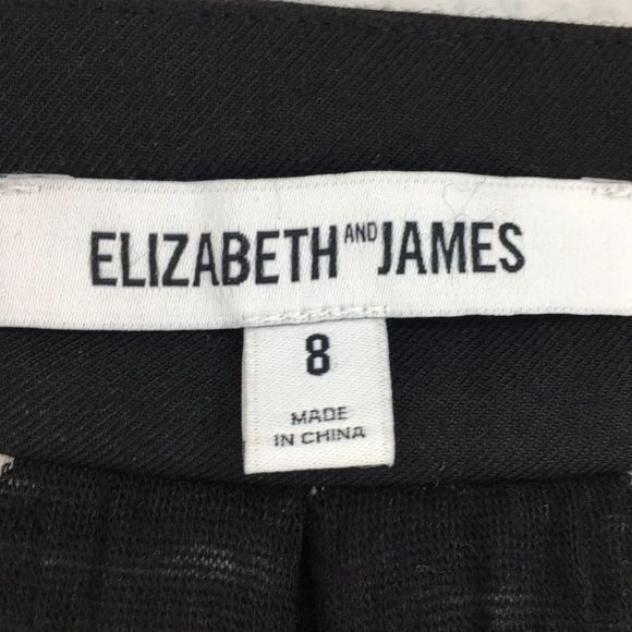 ELIZABETH AND JAMES Womens IRENE Black and White Diamond Pattern Mini Skirt Sz 8 - Picture 11 of 13